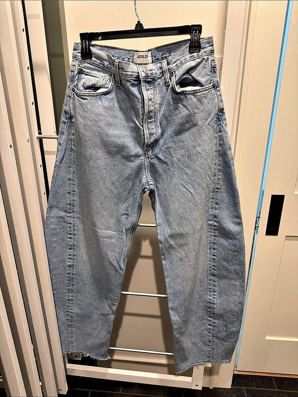 AGOLDE Luna Straight Leg Jeans in Blue Waist 28
